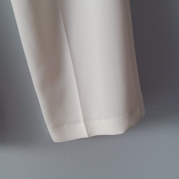 Like New Talbots Heritage Winter White Pants Lined Wide Leg Flat Front Size 10 - Picture 6 of 15
